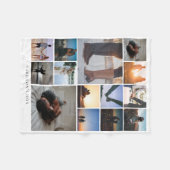 写真のコラージュパーソナライズされた フリースブランケット (正面(横))