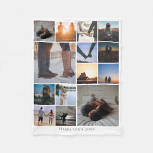 写真のコラージュパーソナライズされた フリースブランケット