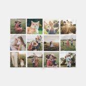 写真のコラージュパーソナライズされた フリースブランケット (正面(横))