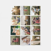 写真のコラージュパーソナライズされた フリースブランケット (正面)