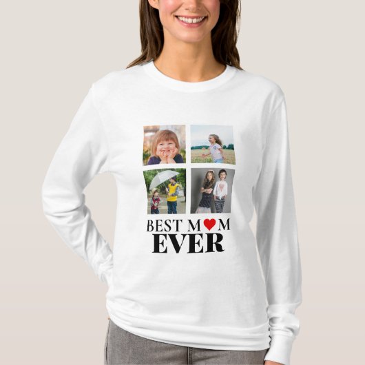 写真のコラージュパーソナライズされた Tシャツ (正面)