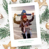 写真のコラージュモダングリーンメリークリスマス幸せ シーズンカード