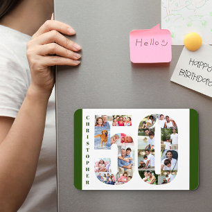 写真のコラージュ番号50 - 50誕生日 マグネット