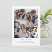 写真のコラージュ結婚ズ サンキューカード (スタンド正面)