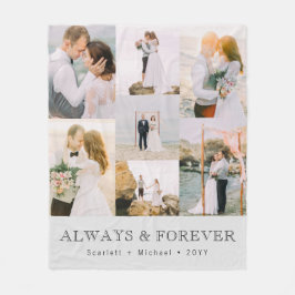 写真のコラージュ結婚ズ フリースブランケット