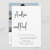 写真のコラージュ結婚ズ | Qrコード招待状 招待状 (正面/裏面)