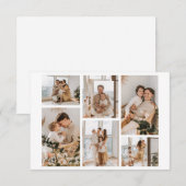 写真のコラージュ ギフトのアイデア 6 枚の写真を作成 サンキューカード (正面/裏面)