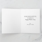 写真のコラージュ ピンクの花 黄色 フローラル 編集可能なカード カード (内部)