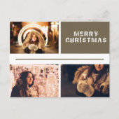 写真のコラージュ 現代の休日 楽しいクリスマス ポストカード (正面)