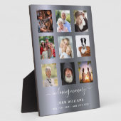 写真のコラージュ 銀の記念品 追悼式 フォトプラーク (側面)