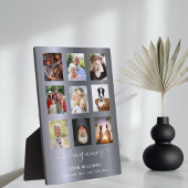 写真のコラージュ 銀の追悼式 葬儀 フォトプラーク