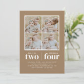 写真のコラージュ közös誕生日 招待状 (スタンド正面)