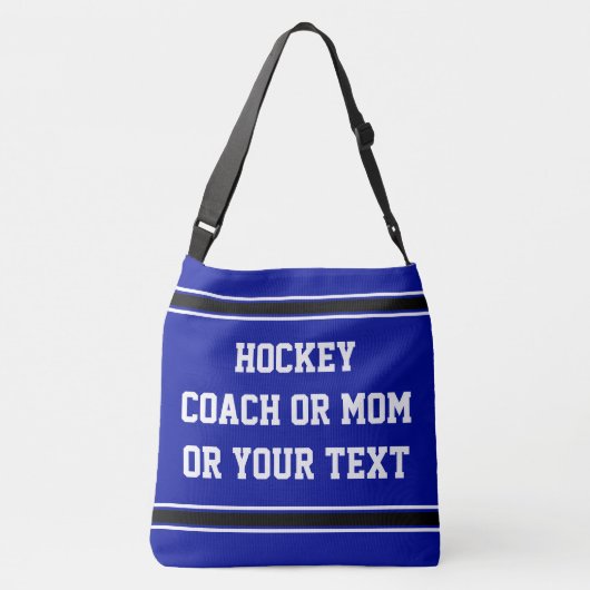 写真のコーチまたはお母さんのためのパーソナライズなホッケーのギフト クロスボディバッグ (裏面)