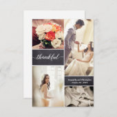 写真のコ結婚ラージュ・チャルクボード サンキューカード (正面/裏面)