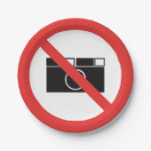 写真のサインなし ペーパープレート (正面)