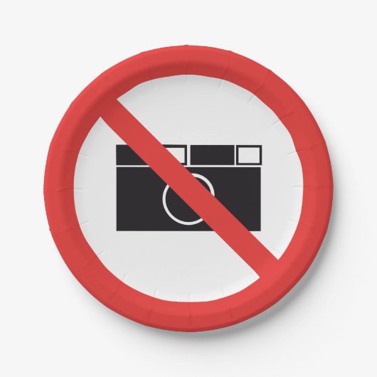 写真のサインなし ペーパープレート (正面)