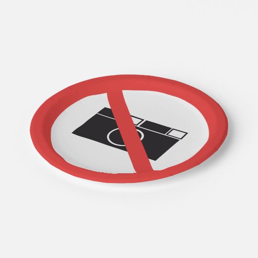 写真のサインなし ペーパープレート (アングル)