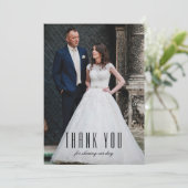 写真のサンキューカードを結婚するアールデコ サンキューカード (スタンド正面)