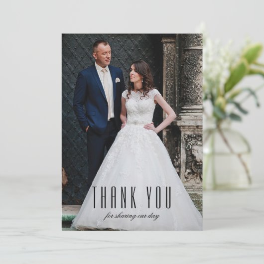 写真のサンキューカードを結婚するアールデコ サンキューカード (スタンド正面)