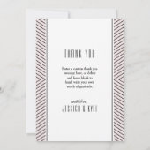 写真のサンキューカードを結婚するアールデコ サンキューカード (裏面)