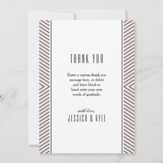 写真のサンキューカードを結婚するアールデコ サンキューカード (裏面)