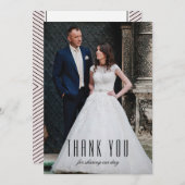 写真のサンキューカードを結婚するアールデコ サンキューカード (正面/裏面)