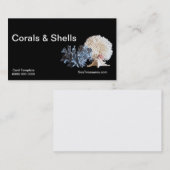 写真のサンゴとシェルのテンプレート 名刺 (正面/裏面)