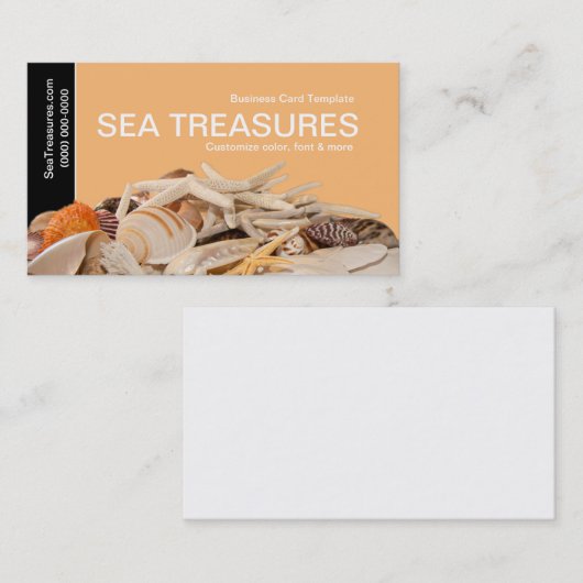 写真のサンゴとシェル 名刺 (正面/裏面)