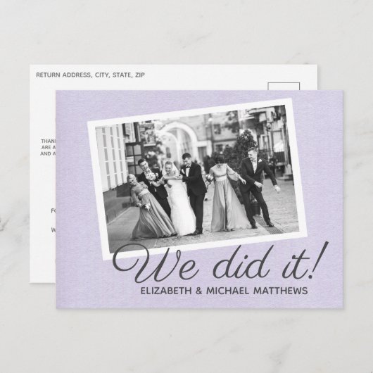 写真のスクリプカスタムトを作結婚っ感謝していた 案内ポストカード