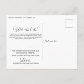 写真のスクリプカスタムトを作結婚っ感謝していた 案内ポストカード (裏面)