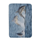 写真のスコットランドの高地を跳躍させている野生のイルカ バスマット (正面縦)