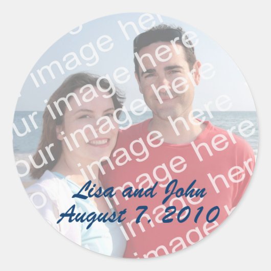 写真のステッカー ラウンドシール (正面)