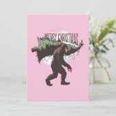 写真のスペースを確保したビッグフットメリークリスマス シーズンカード (スタンド正面)