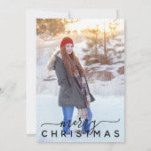 写真のスペースを確保したビッグフットメリークリスマス シーズンカード (裏面)