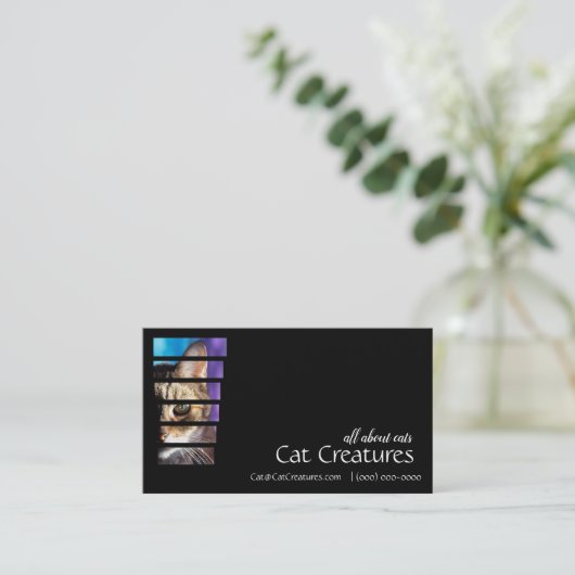 写真のタビー猫 名刺 (スタンド正面)