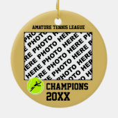 写真のテニスのチャンピオンのオーナメントを加えて下さい セラミックオーナメント (裏面)