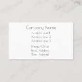 写真のデザインのカスタムな名刺 名刺 (裏面)