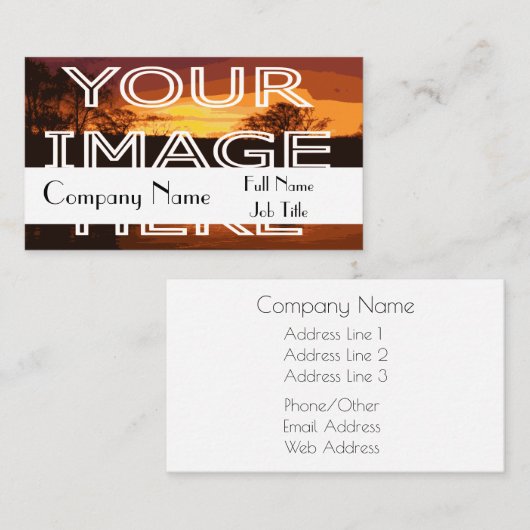 写真のデザインのカスタムな名刺 名刺 (正面/裏面)