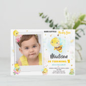 写真のハチの誕生日招待状 虫の招待状 招待状 (スタンド正面)