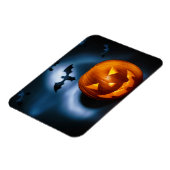 写真のハロウィーンの休日の背景、彫刻 マグネット (左側)