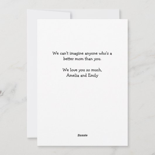 写真のハートピンクロココパターン母 シーズンカード (裏面)