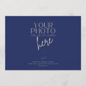 写真のバックグラウンドカード7x5 Vellumの日付を保存 招待状 (正面)