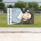 写真のバーの（ユダヤ教の）バル・ミツバーのカスタムな旗 横断幕 (インサイチュ)