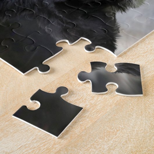 写真のパズルのボーダーコリーのコラージュ ジグソーパズル (側面)