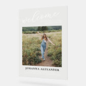 写真のパーソナモダンライズの卒業へようこそ アクリルサイン