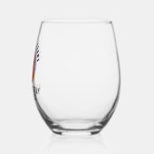 写真のパーソナライズされたおもしろいカスタムパーティー ステムなしワイングラス (左)