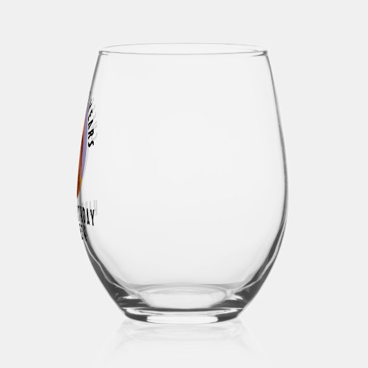 写真のパーソナライズされたおもしろいカスタムパーティー ステムなしワイングラス (左)