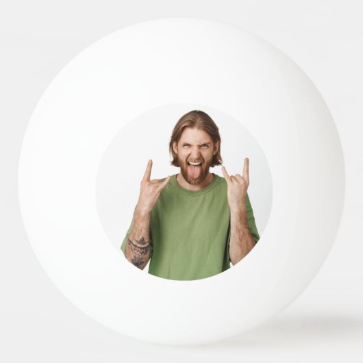 写真のパーソナライズされたおもしろいカスタムパーティー 卓球ボール (裏面)