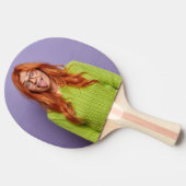 写真のパーソナライズされたおもしろいカスタムパーティー 卓球ラケット (横)