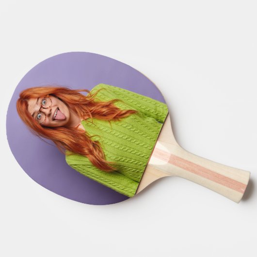 写真のパーソナライズされたおもしろいカスタムパーティー 卓球ラケット (横)